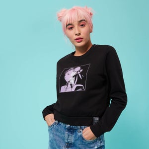 Street Fighter Arcade Chun-Li cropped sweatshirt voor dames - Zwart