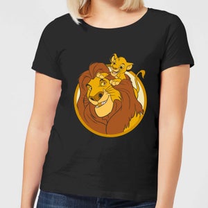 Disney Mufasa & Simba Women's T-Shirt - Black
