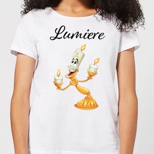 Camiseta Disney Beauty and The Beast Lumiere para mujer - Blanco
