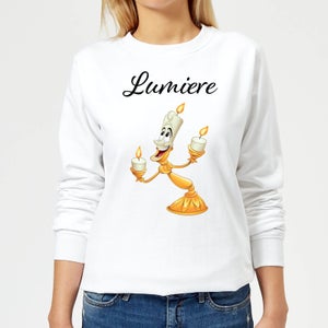 Disney Beauty And The Beast Lumiere Women's Sweatshirt - White