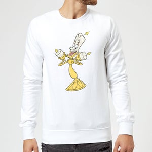 Disney Beauty And The Beast Lumiere Distressed Sweatshirt - White