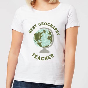Best Geography Teacher Women's T-Shirt - White