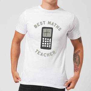 Best Maths Teacher Men's T-Shirt - White