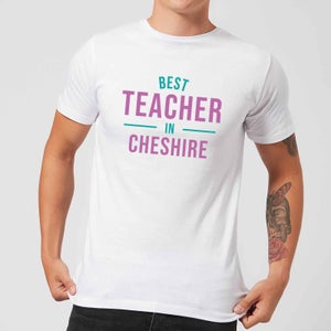 Best Teacher In Cheshire Men's T-Shirt - White