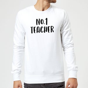 No.1 Teacher Sweatshirt - White