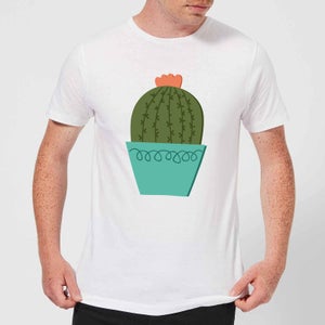 Cactus With Flower Men's T-Shirt - White