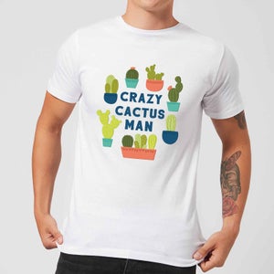 Crazy Cactus Man Men's T-Shirt - White