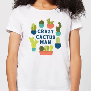 Crazy Cactus Man Women's T-Shirt - White