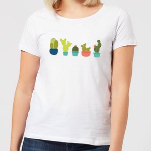 Cacti In A Row Women's T-Shirt - White