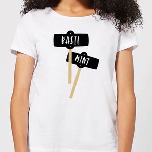 Basil And Mint Women's T-Shirt - White