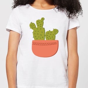 Two Potted Cacti Women's T-Shirt - White