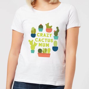 Crazy Cactus Mum Women's T-Shirt - White