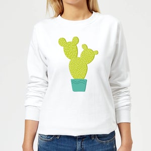 Tall Cactus Women's Sweatshirt - White