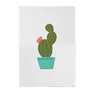 Single Potted Cactus Cotton Tea Towel