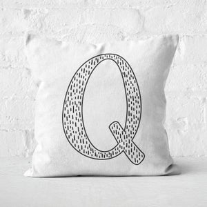Handwritten Q Square Cushion