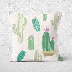 Cactus Pattern Square Cushion