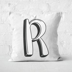 Handwritten R Square Cushion