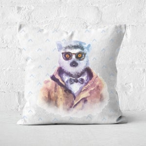 Hipster Lemur Square Cushion