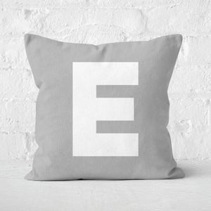 Letter E Square Cushion