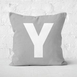 Letter Y Square Cushion