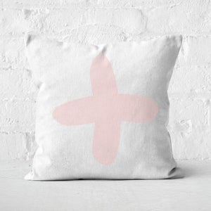 Light Pink Cross Square Cushion
