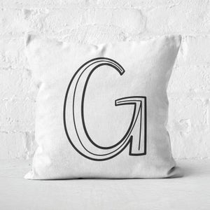 Handwritten G Square Cushion