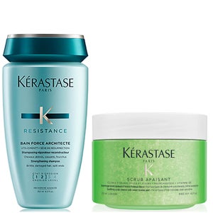 Kérastase Resistance Bain Force and Soothing Scrub Duo 250ml