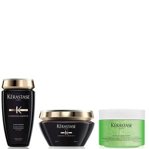 Kérastase Chronologiste Revitalising Shampoo, Masque and Soothing Scrub Trio