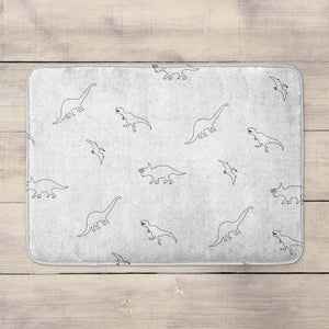 Dino Pattern Bath Mat