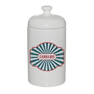 Cannabis Ceramic Jar