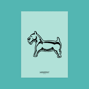 Monopoly Dog Letterpress Art Print