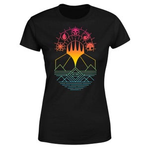 T-Shirt Magic The Gathering Colour Linework Design - Nero - Donna