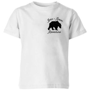 Born To Roam Adventure Pocket Print Kids' T-Shirt - White