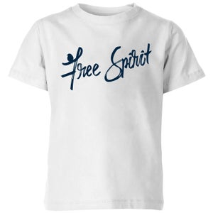 Hand Written Free Spirit Kids' T-Shirt - White