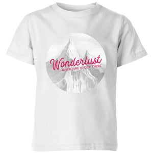 Mountain Wonderlust Adventure Is Out There Kids' T-Shirt - White