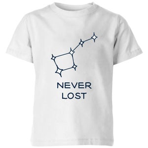 Little Dipper Constellation Never Lost Kids' T-Shirt - White