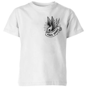 Swallow Free Spirit Pocket Print Kids' T-Shirt - White