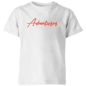 Adventurer Script Kids' T-Shirt - White