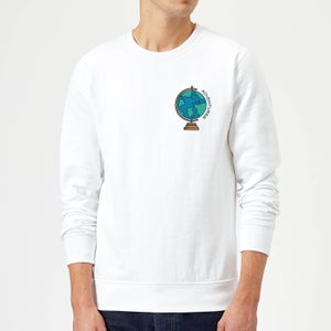 Globe Adventurer Pocket Print Sweatshirt - White