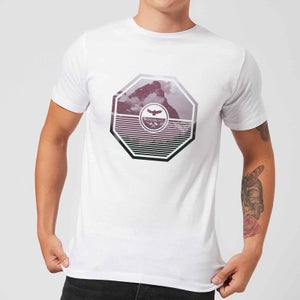 Octagon Mountain Photo Graphic Men's T-Shirt - White