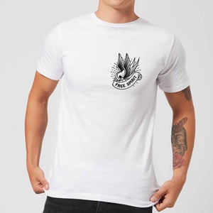 Swallow Free Spirit Pocket Print Men's T-Shirt - White