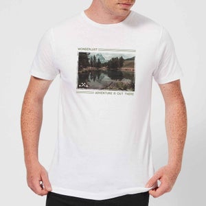 Forest Photo Scene Wonderlust Adventure Is Out There Men's T-Shirt - White