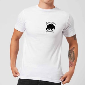 Born To Roam Adventure Pocket Print Men's T-Shirt - White