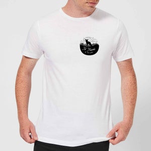Black To Travel Is To Live Pocket Print Men's T-Shirt - White