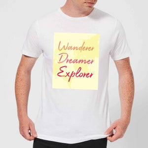 Wander Dreamer Explorer Background Men's T-Shirt - White