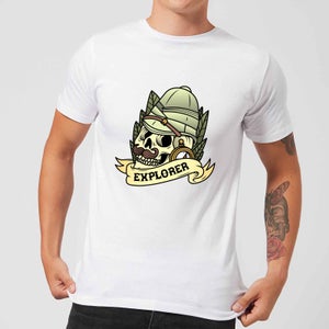 Explorer Skull Men's T-Shirt - White