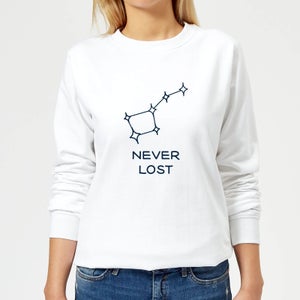 Little Dipper Constellation Never Lost Women's Sweatshirt - White