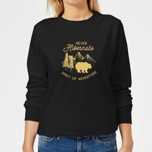 Never Hibernate Spirit Of Adventure Women's Sweatshirt - Black