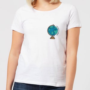 Globe Adventurer Pocket Print Women's T-Shirt - White