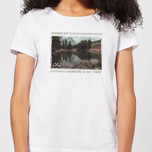 Forest Photo Scene Wonderlust Adventure Is Out There Women's T-Shirt - White